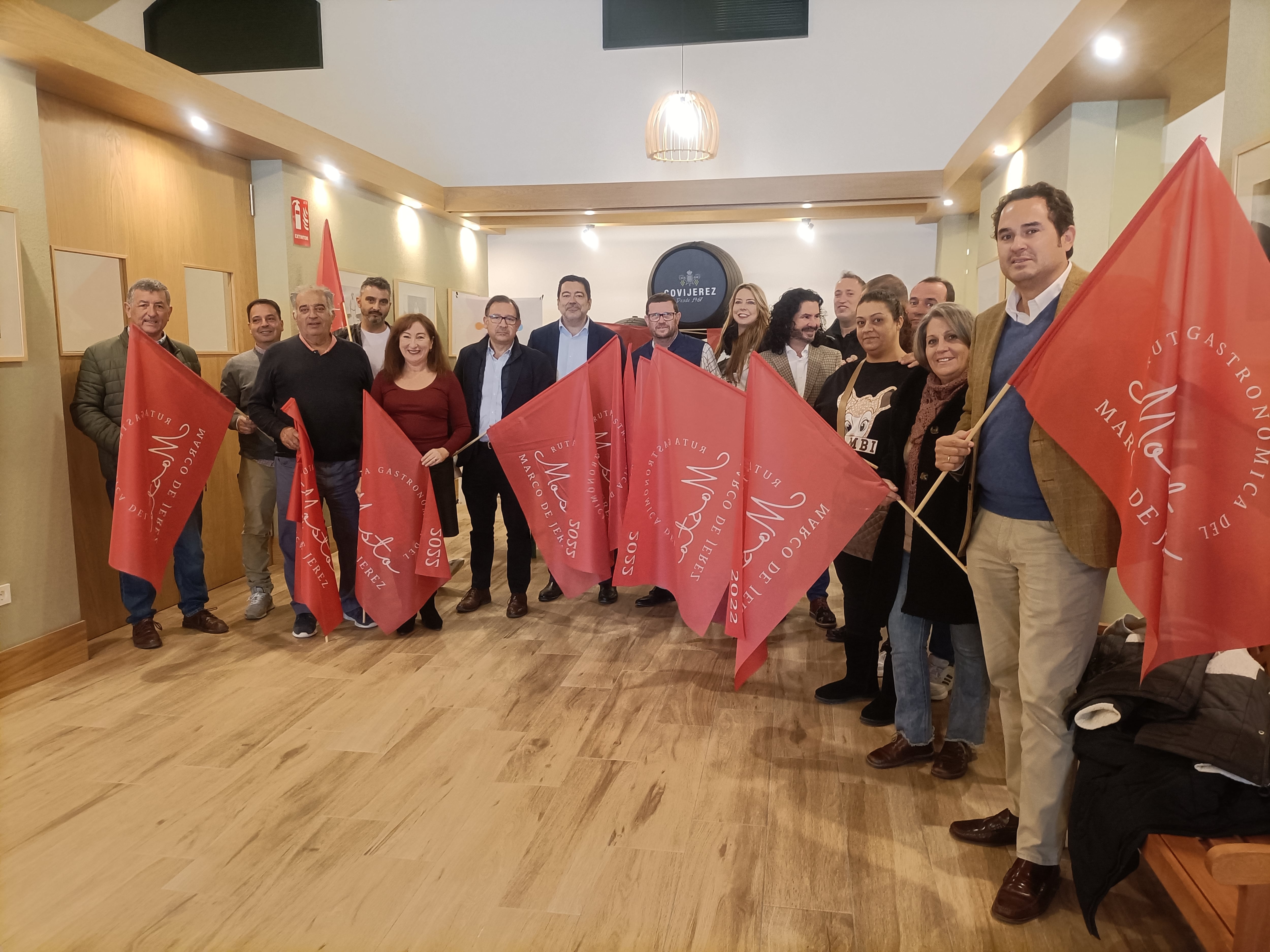 Entrega de las banderas rojas a los propietarios de los mostos del Marco de Jerez