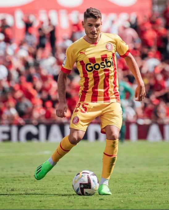 Manu Vallejo, en un partit amb el Girona.