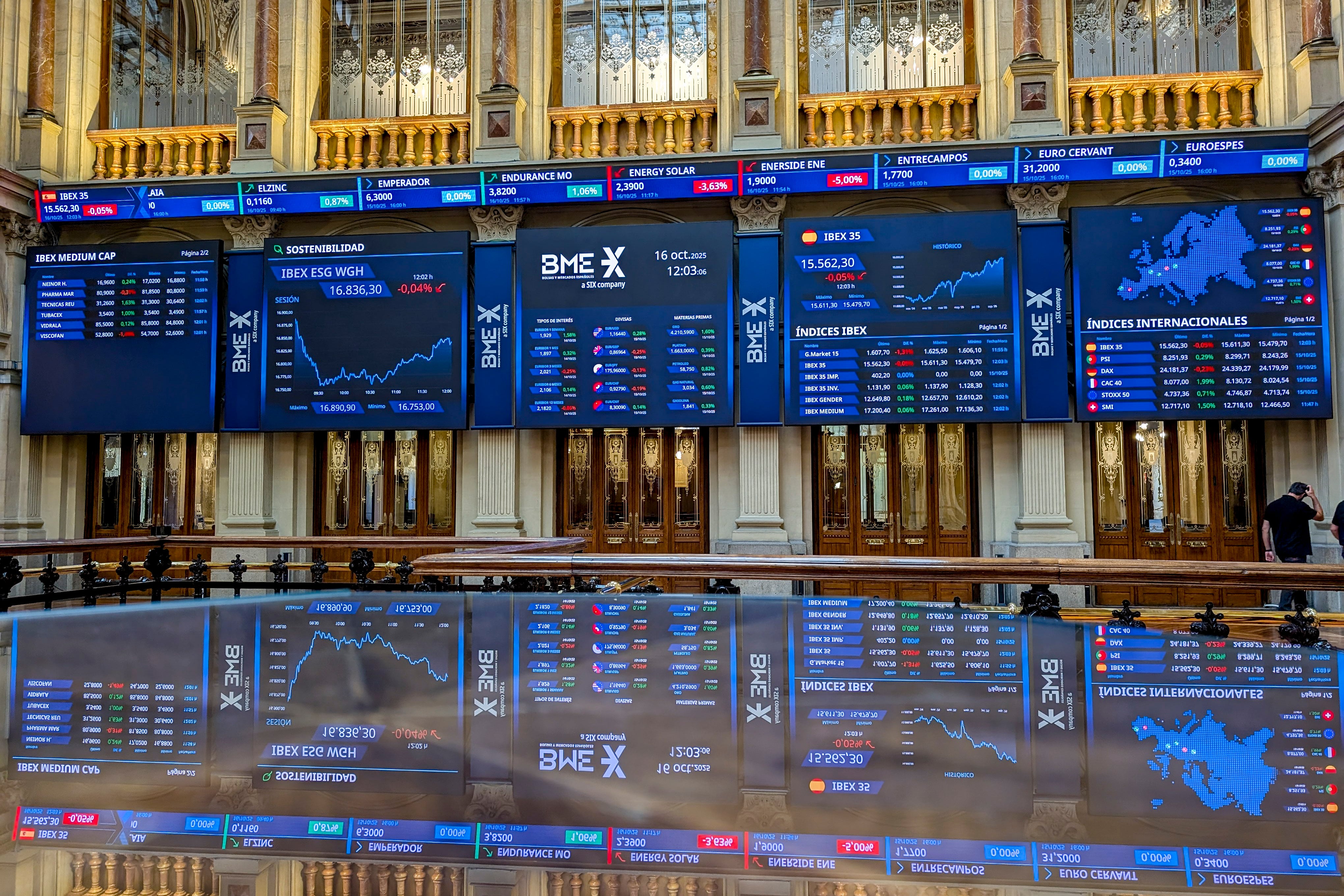 Imagen del principal selectivo español, el IBEX 35.