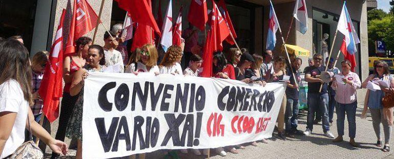 Protesta por el convenio de comercio