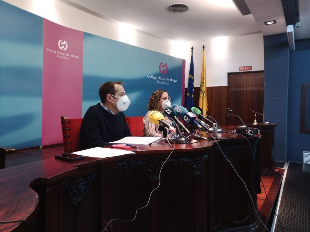 Rueda de prensa del Colegio Oficial de Médicos de Baleares.