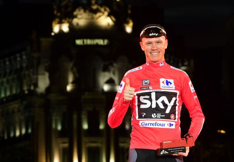 Froome, en el podio de la Vuelta de España