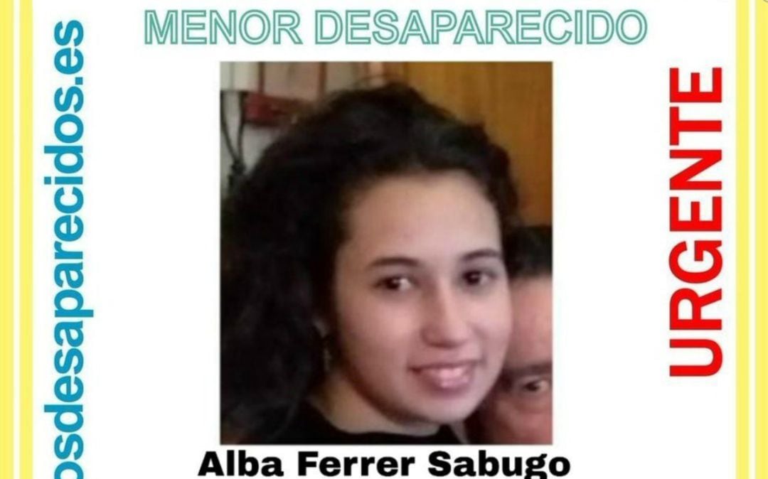 Alba Ferrer Sabugo, desaparecida desde el 27 de abril.