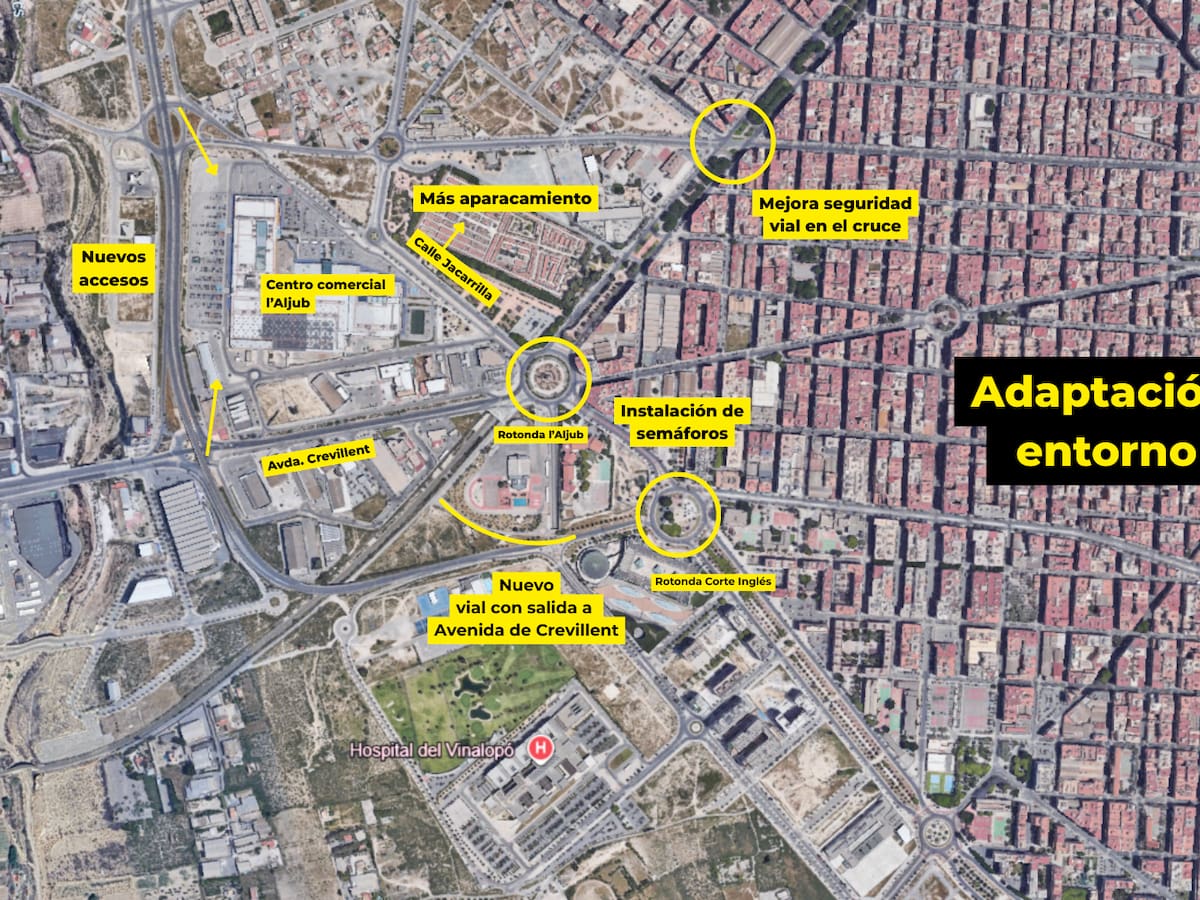 Las obras de mejora del tráfico del entorno de la rotonda de l'Aljub comenzarán a finales del verano