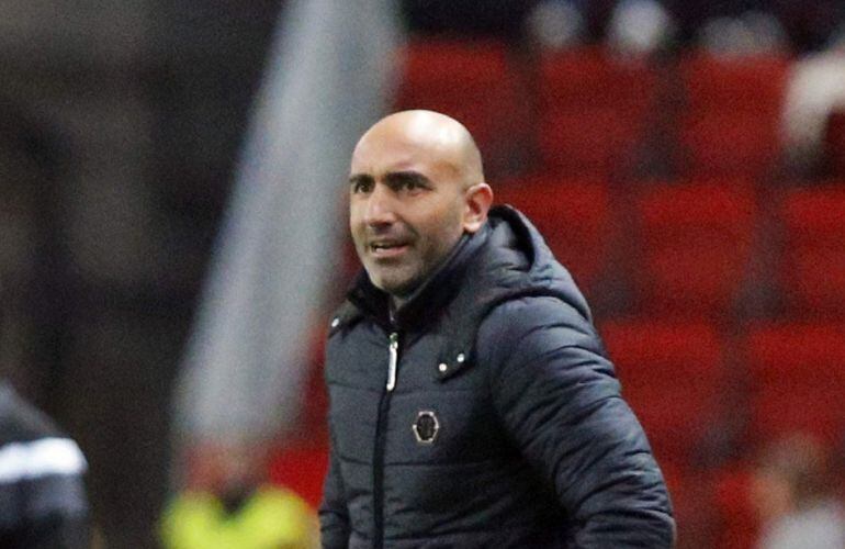 Abelardo, durante el encuentro del Sporting