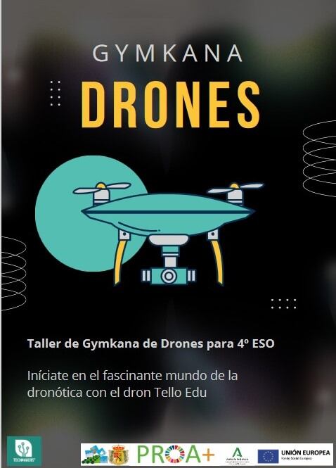 Cartel del taller &#039;Gynkana Drones&#039;