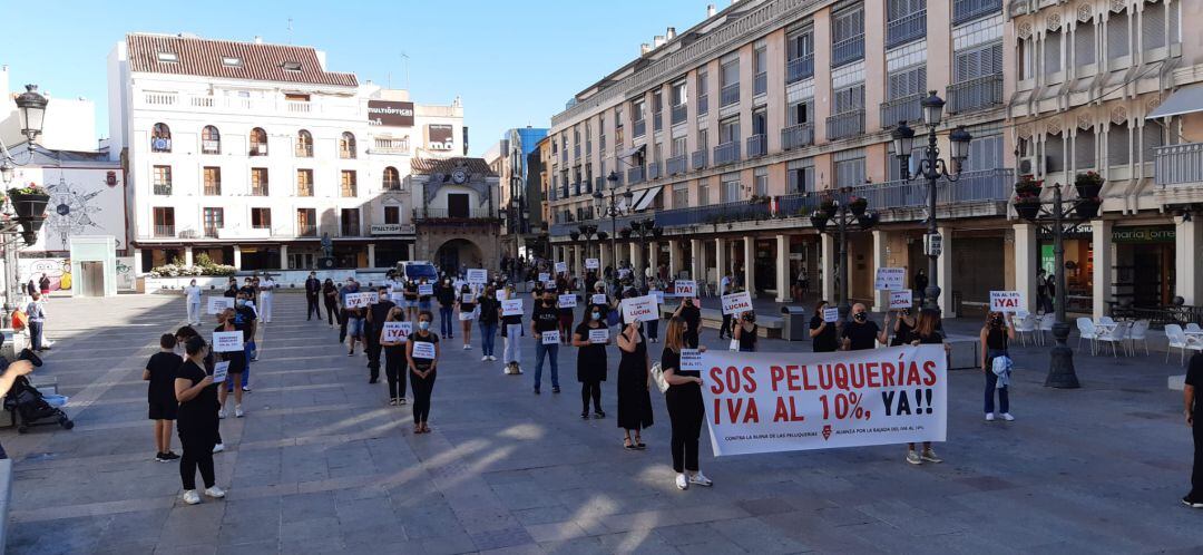 concentración la Plaza Mayor de Ciudad Real