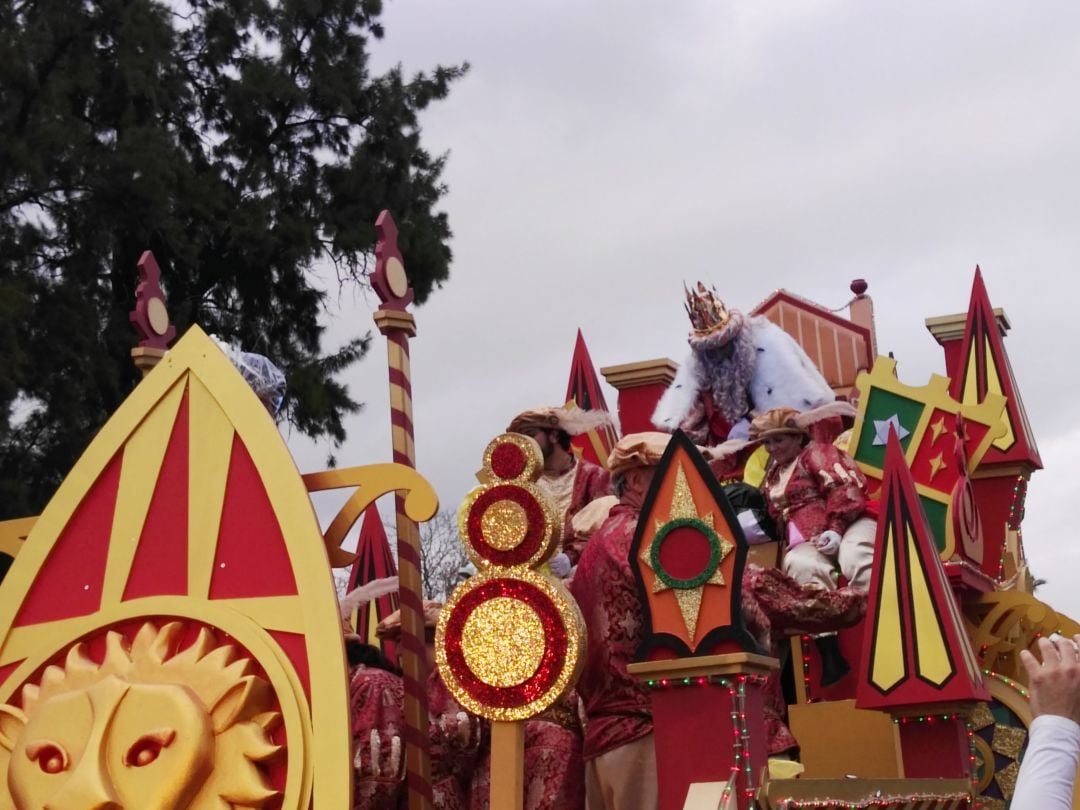 Carroza de Melchor en la cabalgata de Reyes de Jerez