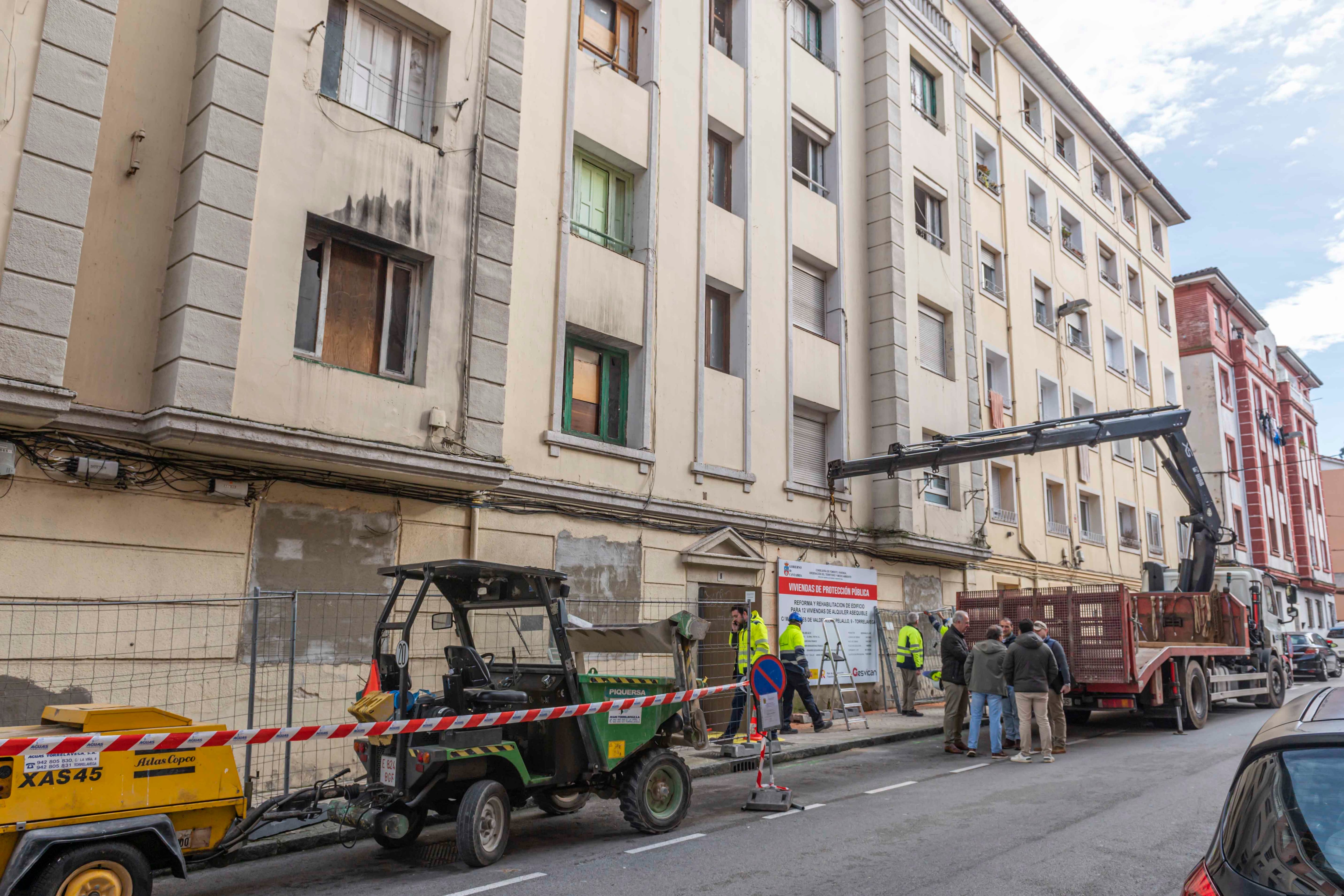 Inicio de los trabajos en el edificio