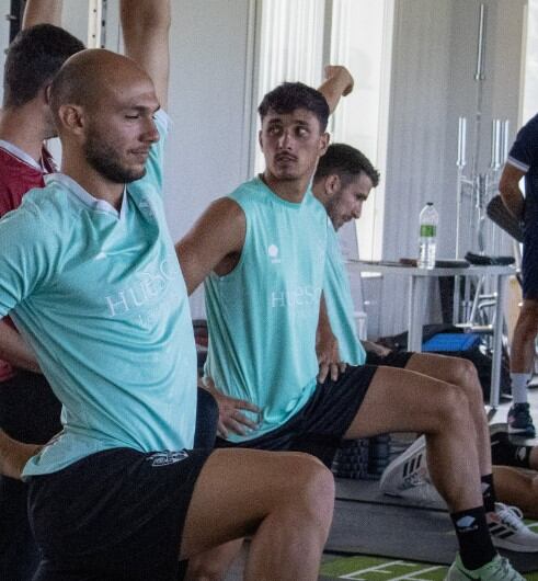 Ignasi Vilarrasa junto a Blasco en el gimnasio