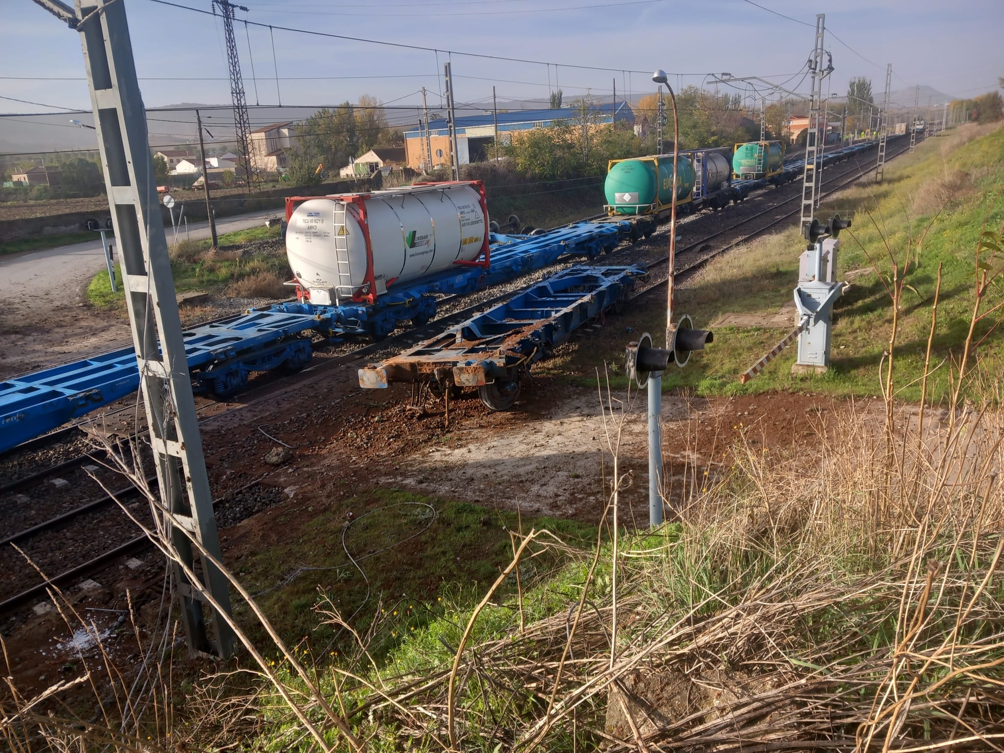 Tren de mercancias afectado