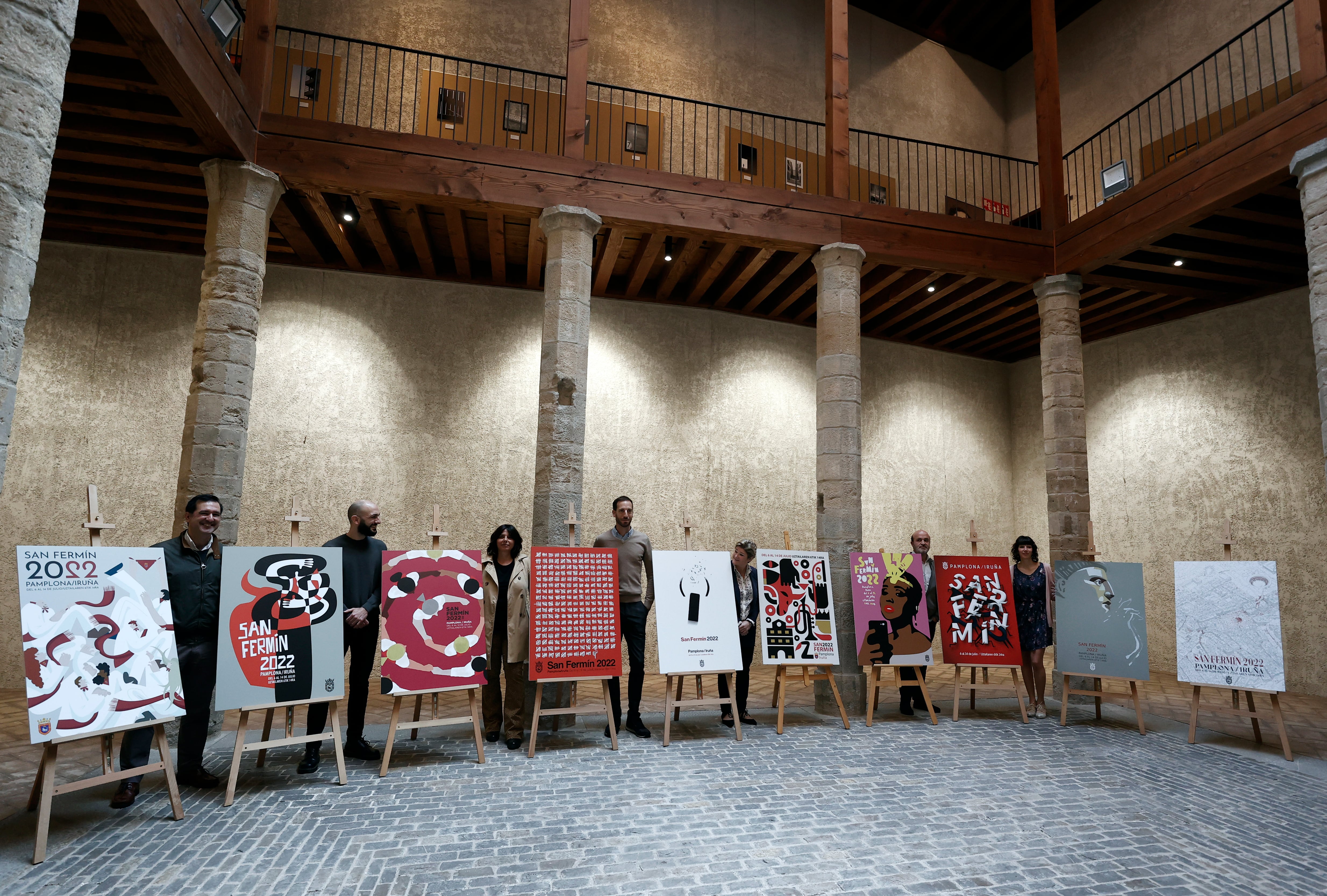 Los carteles finalistas del concurso de San Fermin 2022