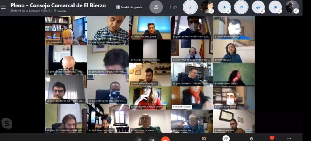 Pleno telemático del Consejo Comarcal