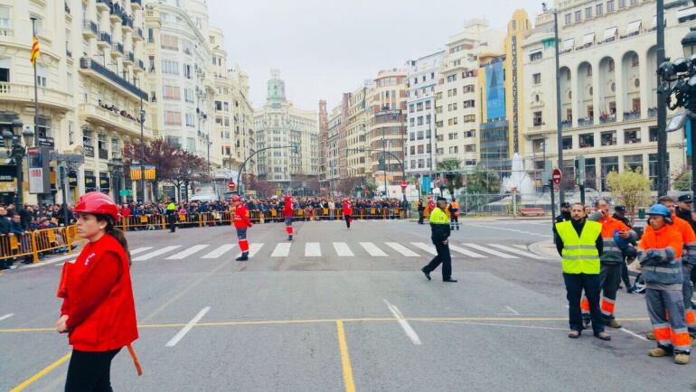 Imagen de la primera mascletà en Valencia