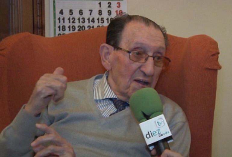 Antonio García Soria, durante una entrevista para Diez TV Úbeda