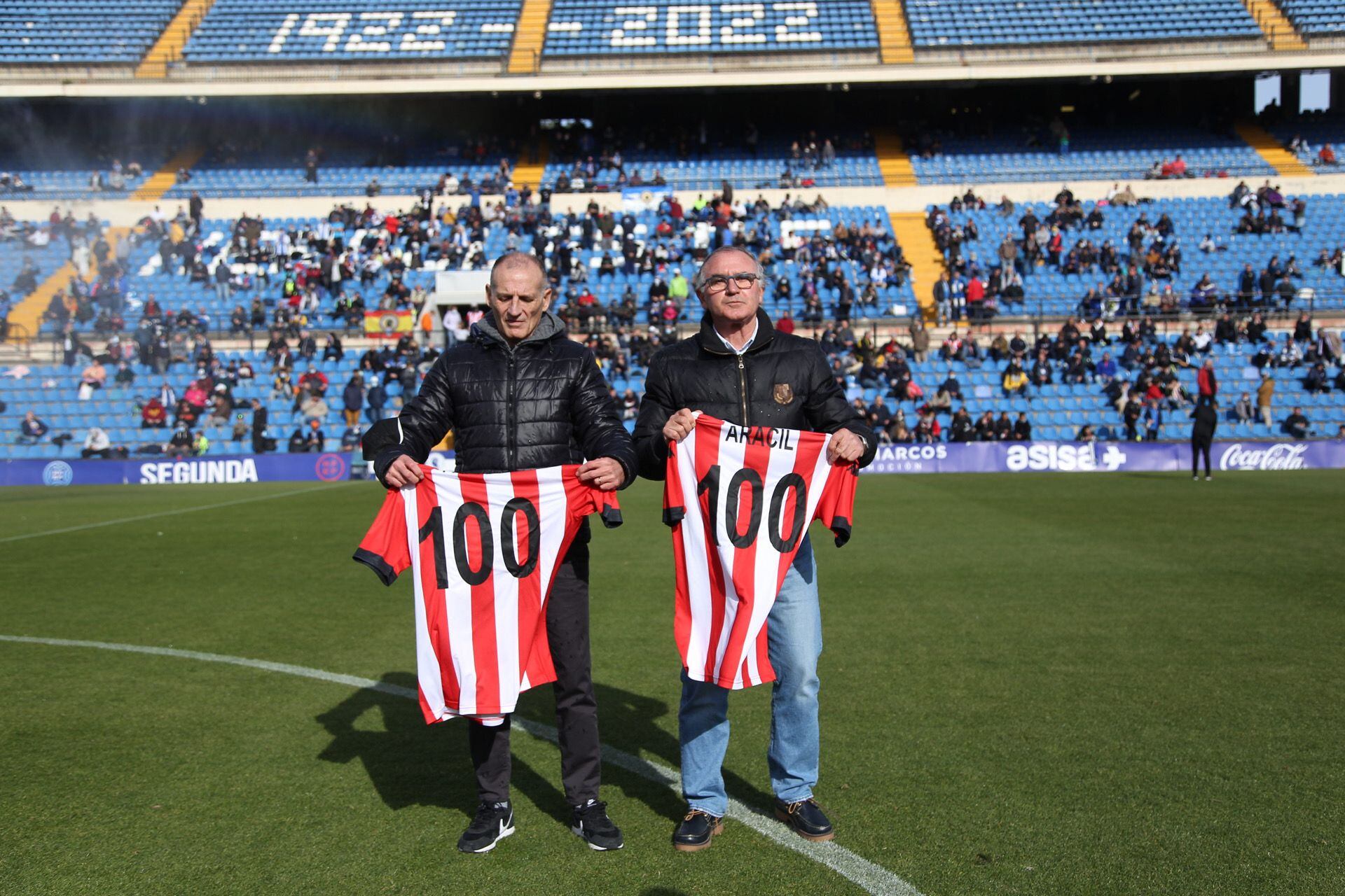 Pascual Luna Parra y Miguel Aracil, embajadores del Centenario del Hércules CF