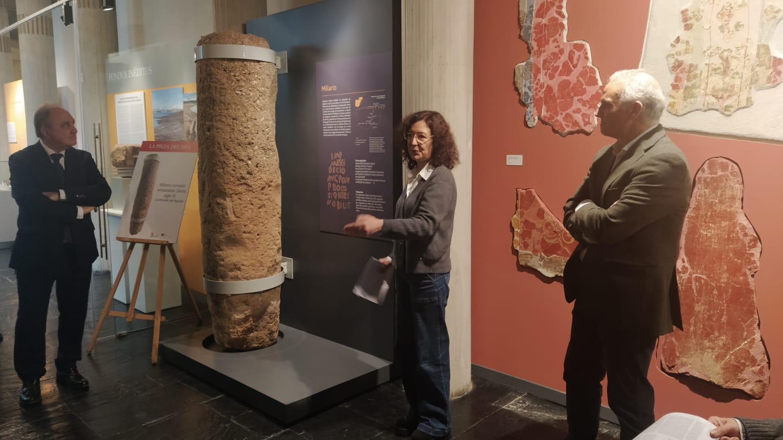 El Museo de Palencia presenta su pieza del mes: un miliario del emperador Decio hallado en Cordovilla de Aguilar