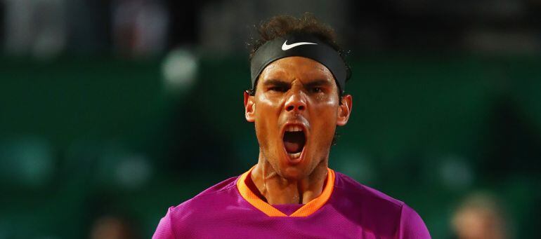 Rafa Nadal celebra su victoria ante Schwartzman