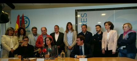 Algunos de los integrantes de la lista del Partido Popular al Ayuntamiento de Ávila