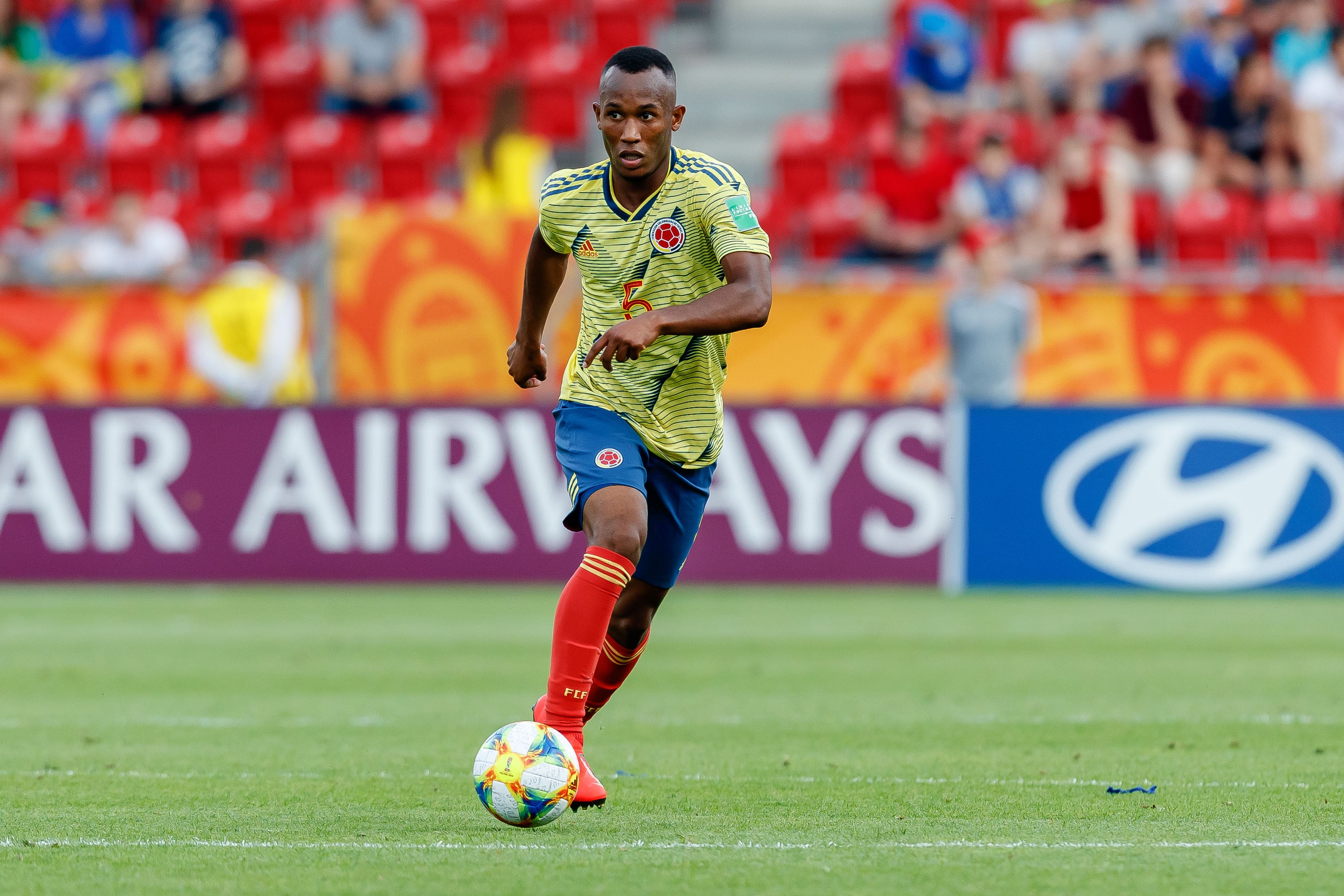 Andrés Balanta, durante un partido con la selección colombiana sub-20