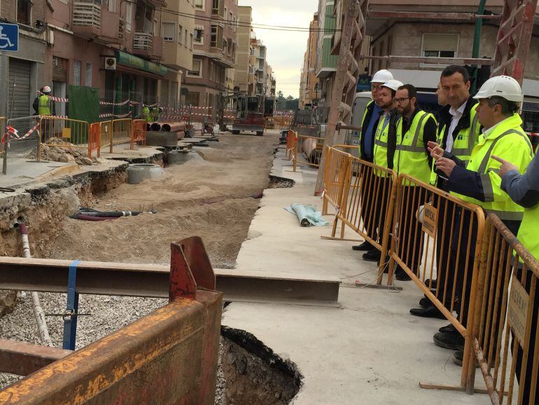 Visita a las obras del colector de Carrús