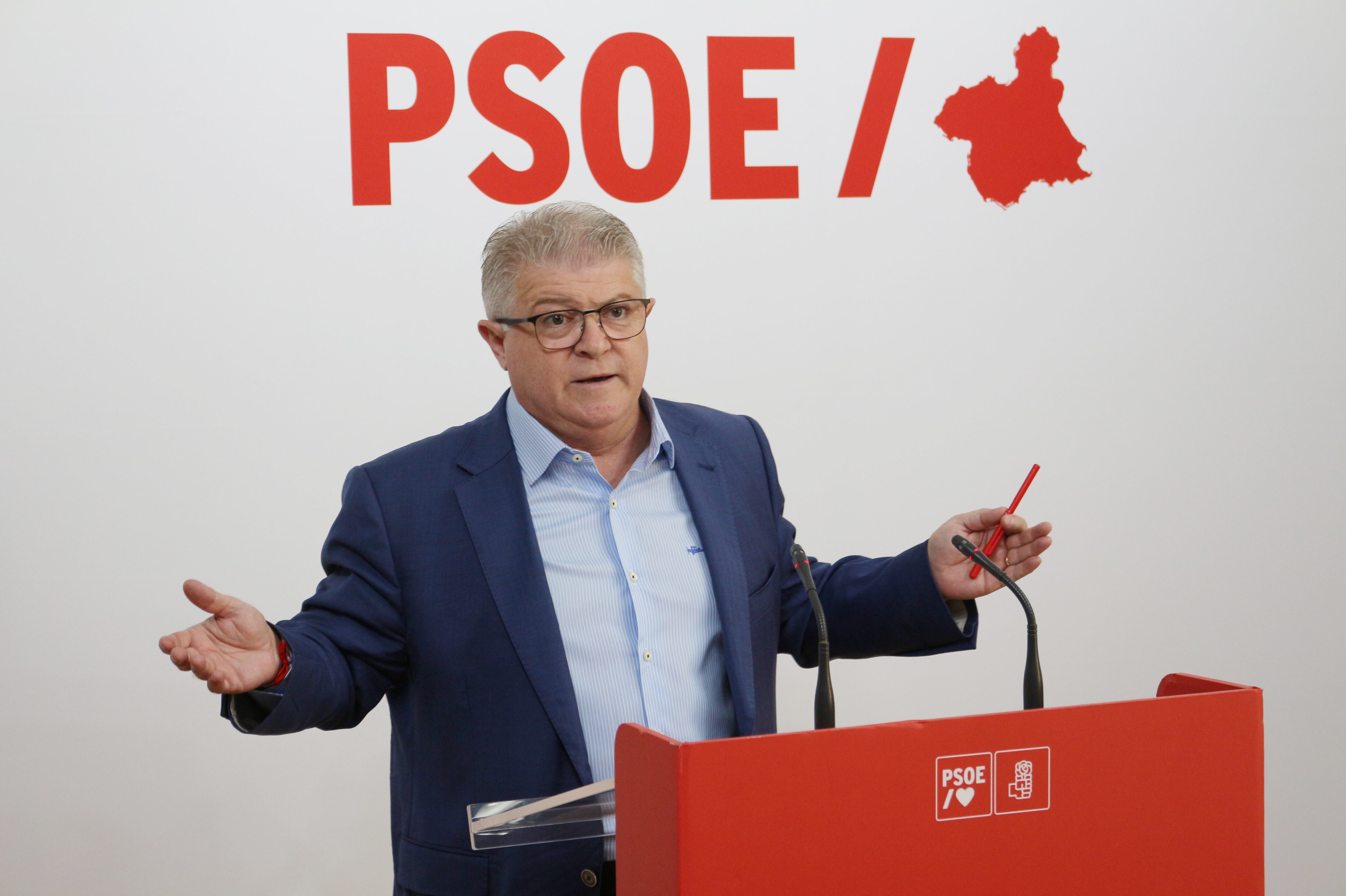 El secretario general del PSOE de la Región de Murcia, Pepe Vélez.