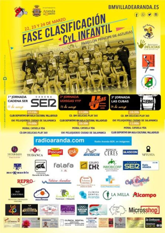 Cartel promocional del sector infantil que comienza en Aranda de Duero.