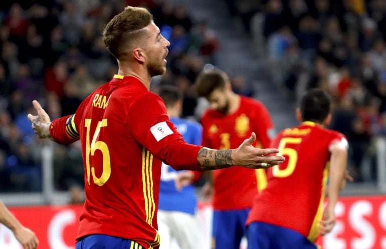 El defensa de la selección española de fútbol, Sergio Ramos