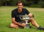 MELBOURNE, AUSTRALIA - JANUARY 29:  Roger Federer of Switzerland poses with the Norman Brookes Challenge Cup after winning the 2018 Australian Open Men&#039;s Singles Final, at Government House on January 29, 2018 in Melbourne, Australia.  (Photo by Clive Brunskill/Getty Images)