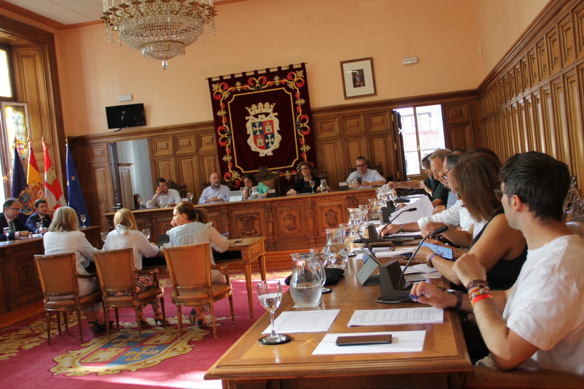 Pleno del Ayuntamiento de Palencia del mes de julio