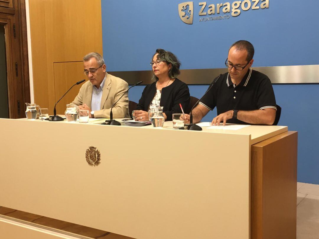 Gracía Vinuesa (PSOE); Bella (Podemos-Equo); Cubero (ZeC)