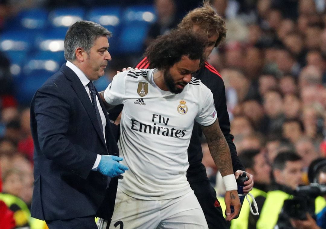 Marcelo se retira lesionado