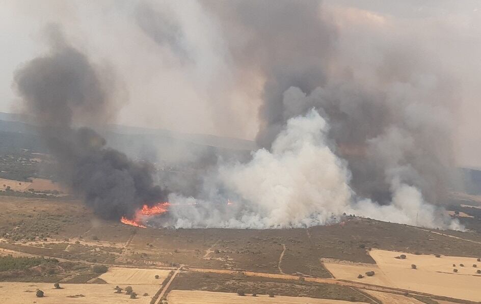 Imagen del incendio de Losacio