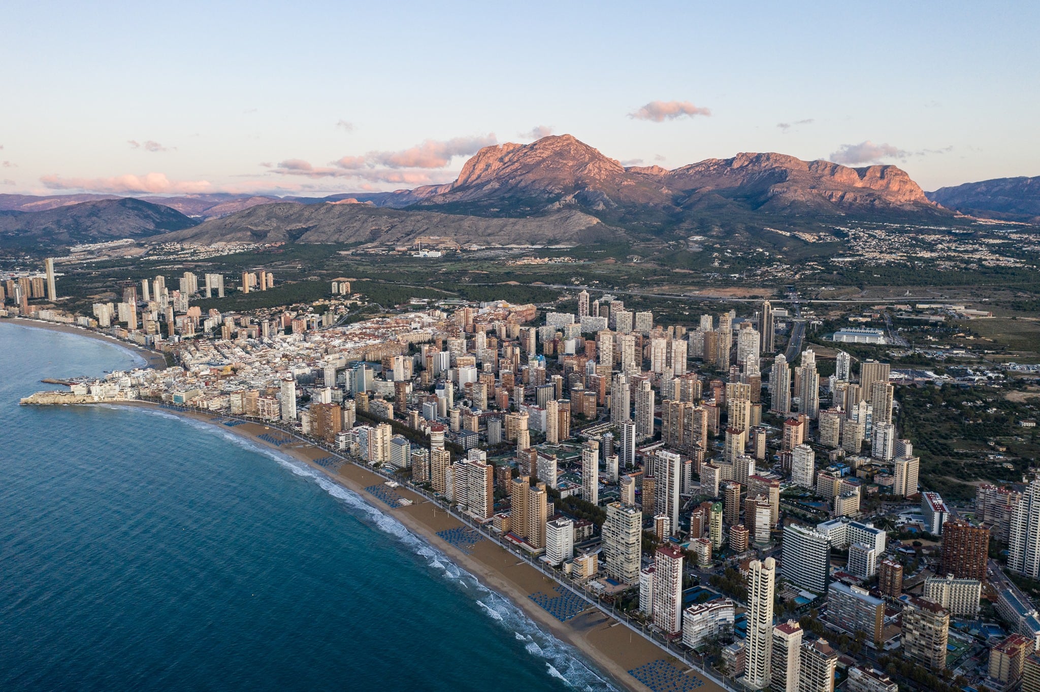 Imagen aérea de la ciudad de Benidorm