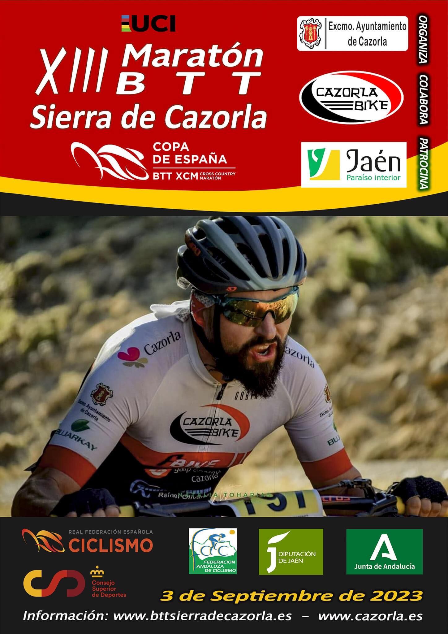 Cartel  del XIII Maratón BTT Sierra de Cazorla