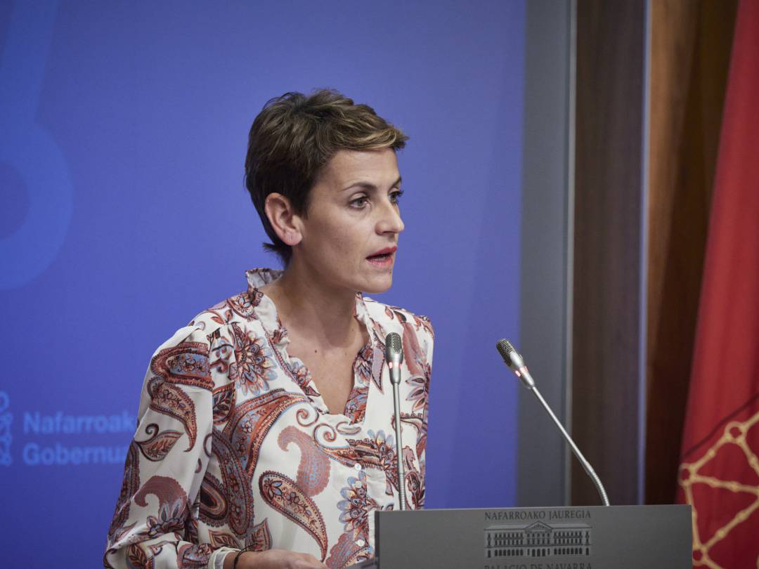 La presidenta del Gobierno de Navarra, María Chivite