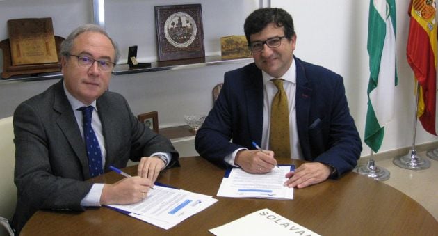 Antonio Díaz, presidente de Ceco y Francisco Lozano, gerente de Solavan