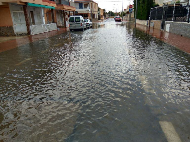Agua de la lluvia caída el pasado fin de semana