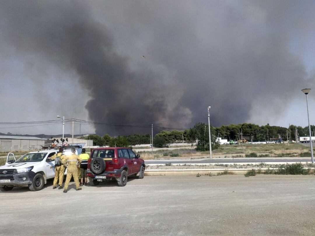 Incendio en la Sierra de Alcubierre 