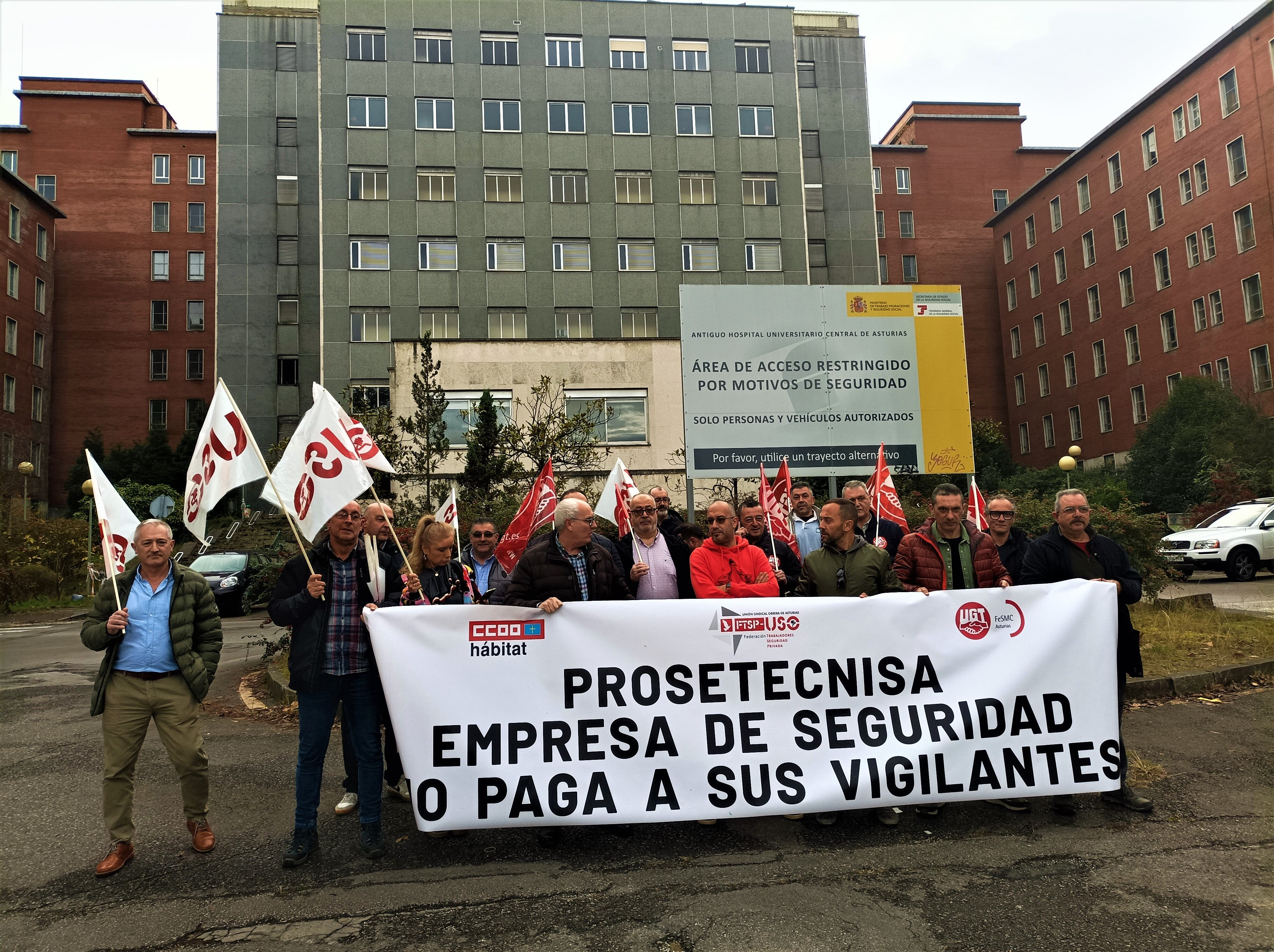 La vigilancia del viejo HUCA está a cargo de PROSETECNISA