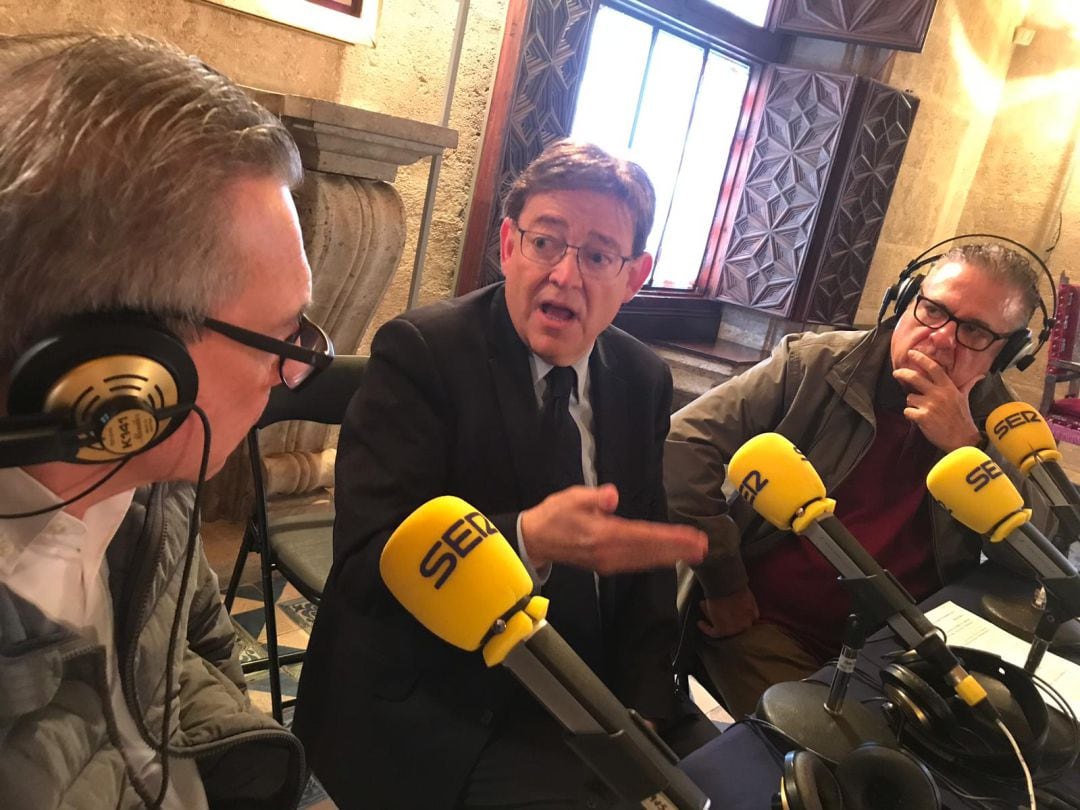 El president Ximo Puig en Hoy por Hoy Locos por Valencia desde el Palau de la Generalitat