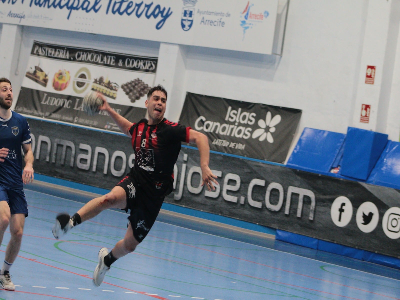 Acoidán Martí en un partido del Lanzarote Ciudad de Arrecife.