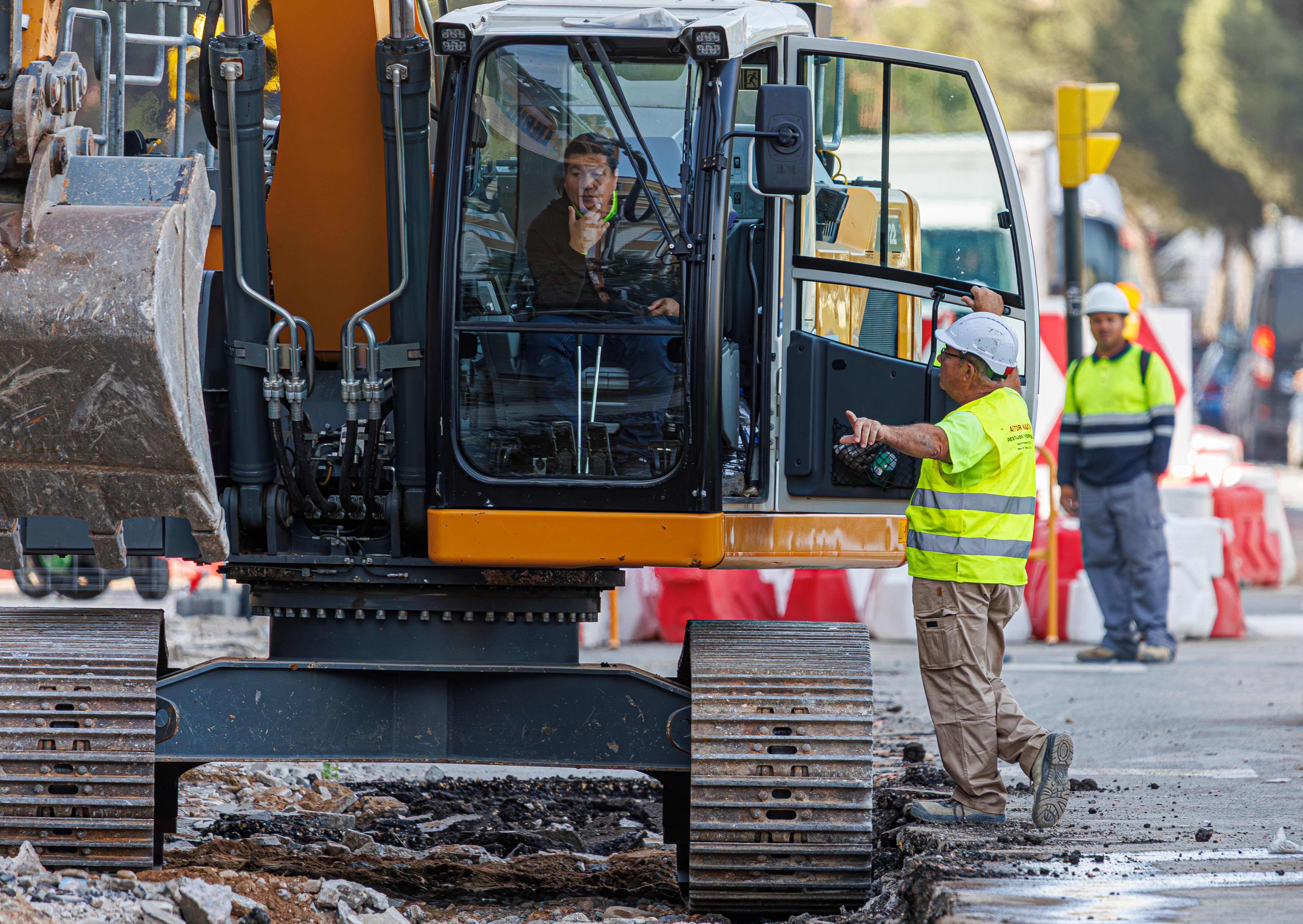 Trabajadores de la construcción.