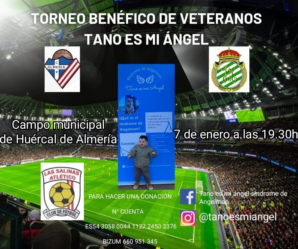 Cartel del torneo solidario para este sábado en Huércal.