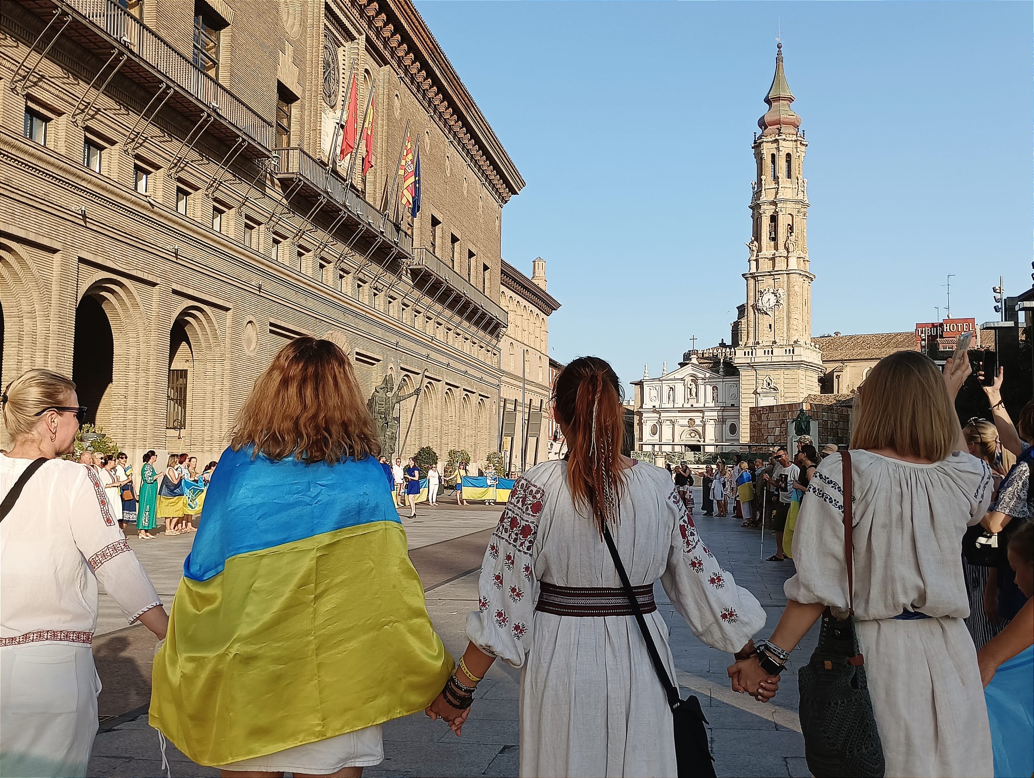 Los ucranianos de Zaragoza conmemoran el Día De la Independencia de Ucrania