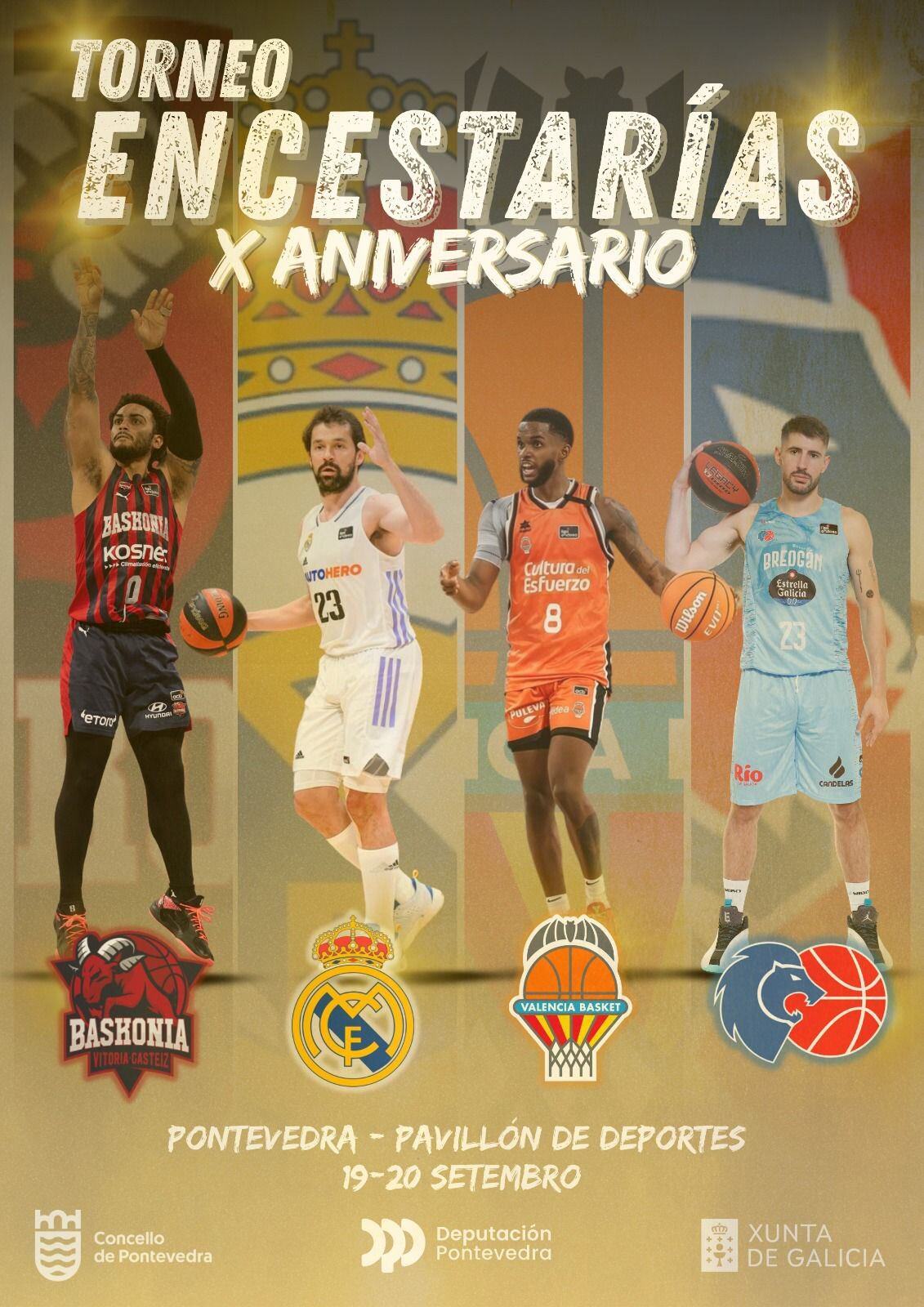 Cartel con el Valencia Basket en Encestarías.