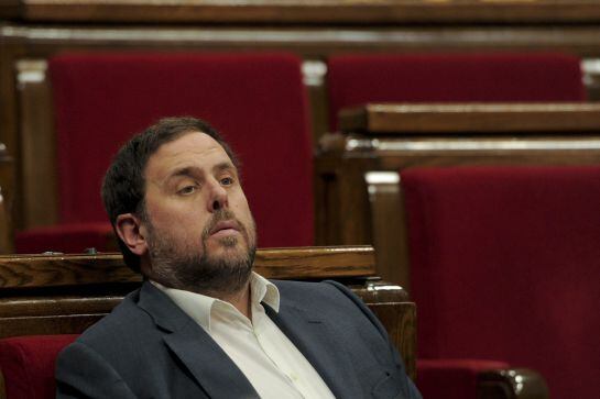 Oriol Junqueras en el Parlamento de Cataluña