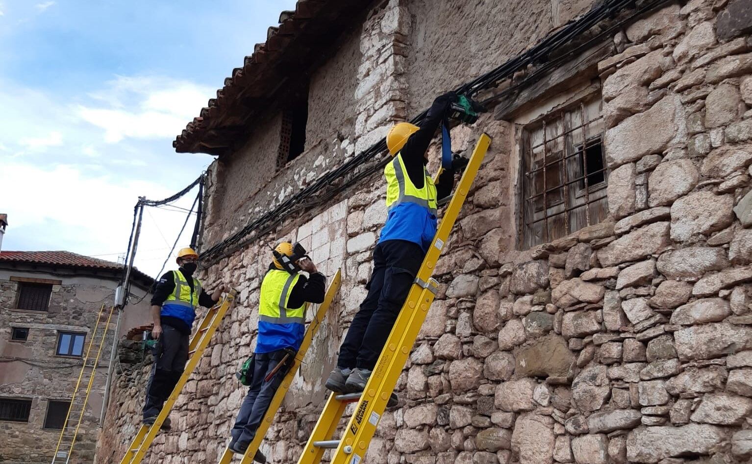 Instalación de fibra óptica
