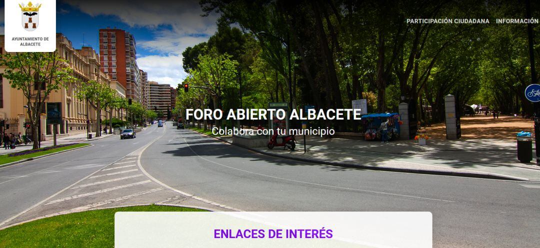 Imagen de la nueva web de participación