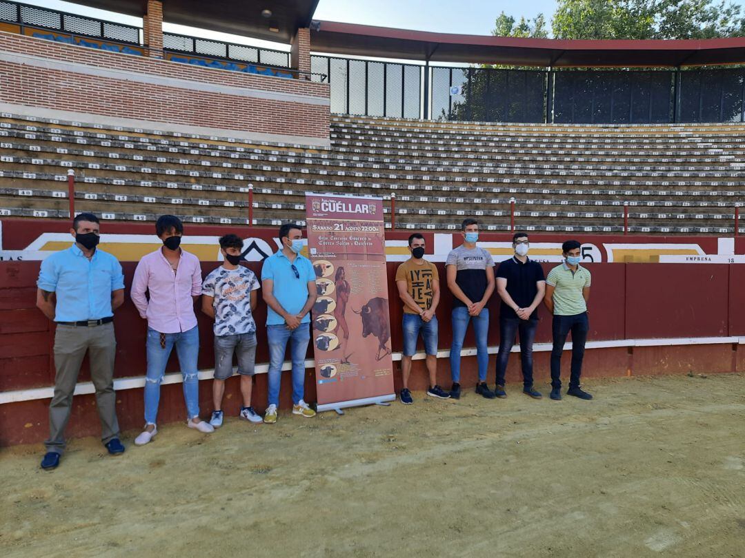 Algunos de los recortadores que van a participar en el concurso goyesco de Cuéllar